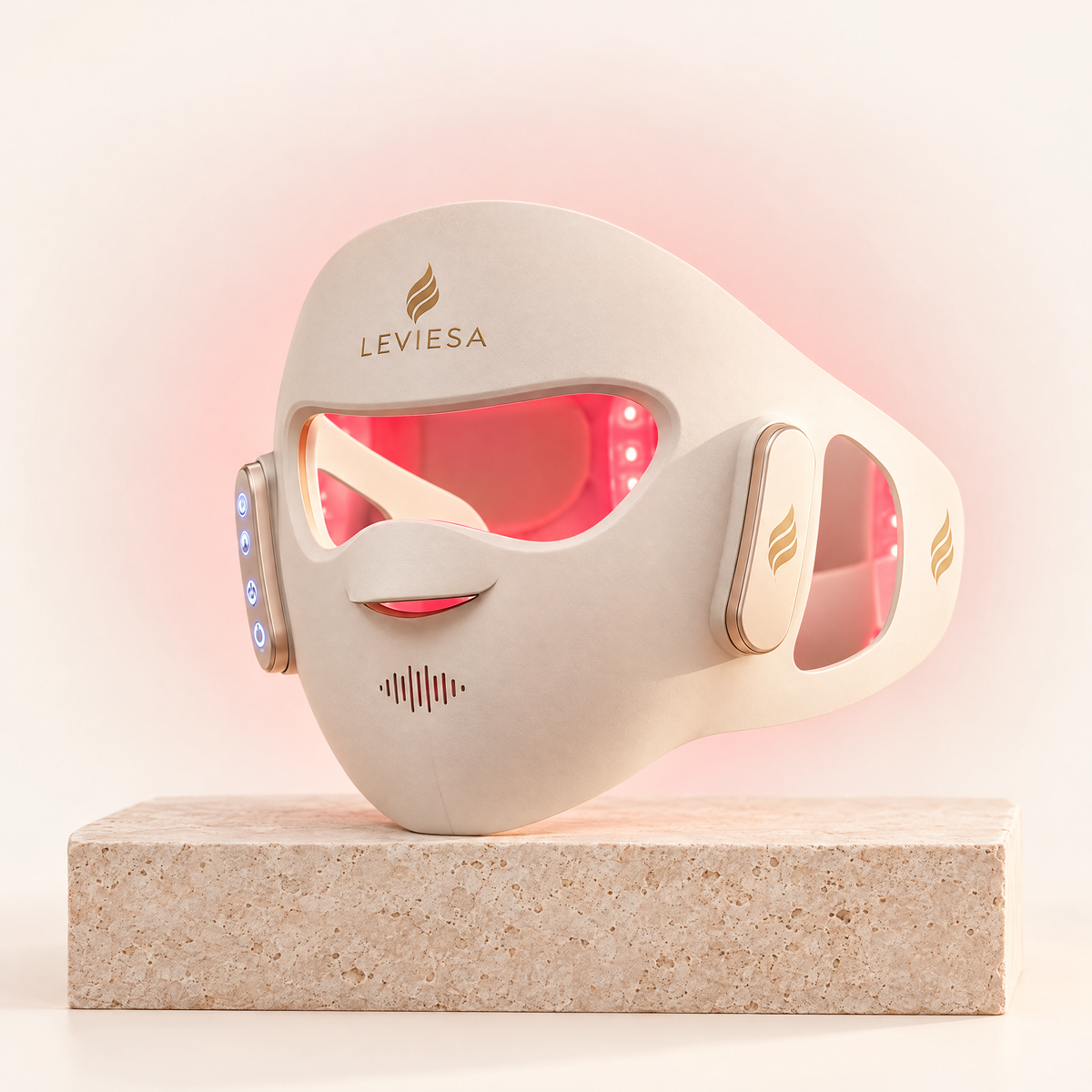 LEVIESA LM-01 wireless LED mask in ivory silicone